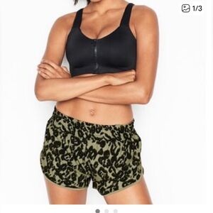 NEW! Victoria Sport Camo / Leopard Print Moisture Wicking Athletic Shorts Size L